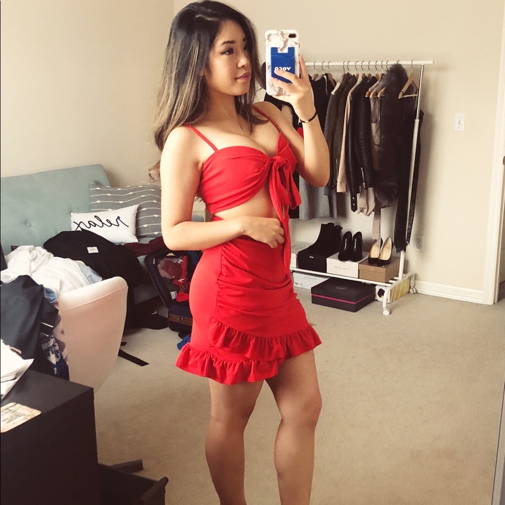 Ruffle Mini Skirt with Matching Top